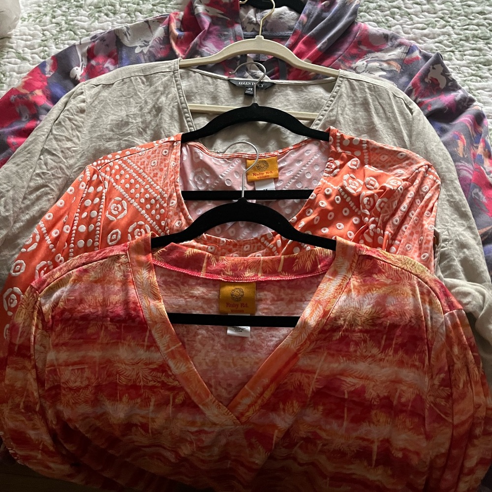 Multicolored Blouse Tunic Top